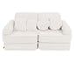 Vaikiška Minkšta Modulinė Sofa-Lova Teddy Bear Pocket, Kreminė – 3 Dydžiai Modulinės sofos Plus
