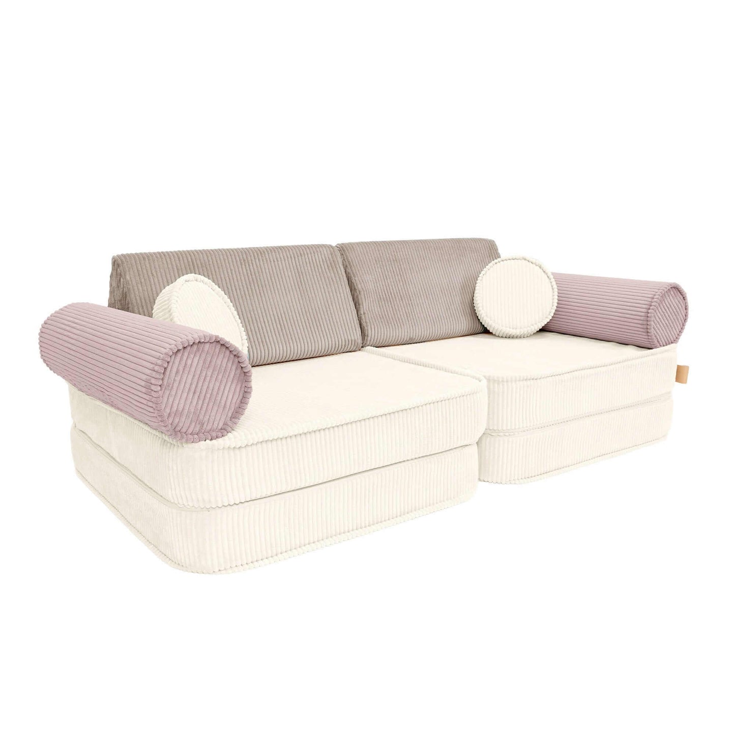 Vaikiška Minkšta Modulinė Sofa Premium Play Latte Macchiato 160 cm Modulinės sofos