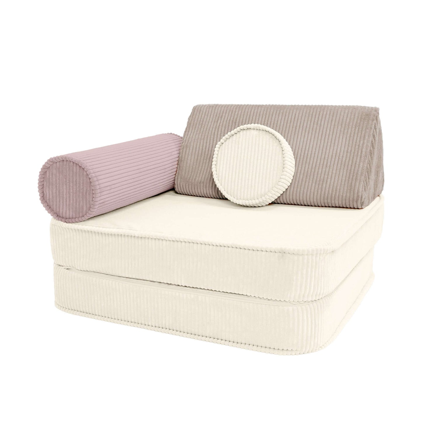 Vaikiška Minkšta Modulinė Sofa Premium Play Latte Macchiato 160 cm Modulinės sofos