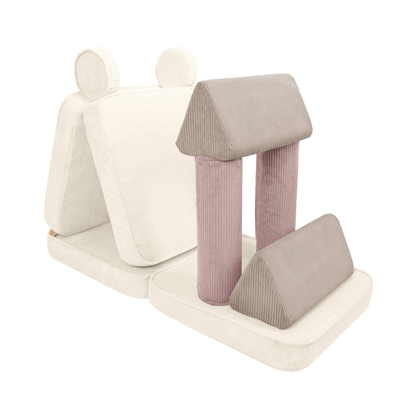 Vaikiška Minkšta Modulinė Sofa Premium Play Latte Macchiato 160 cm Modulinės sofos