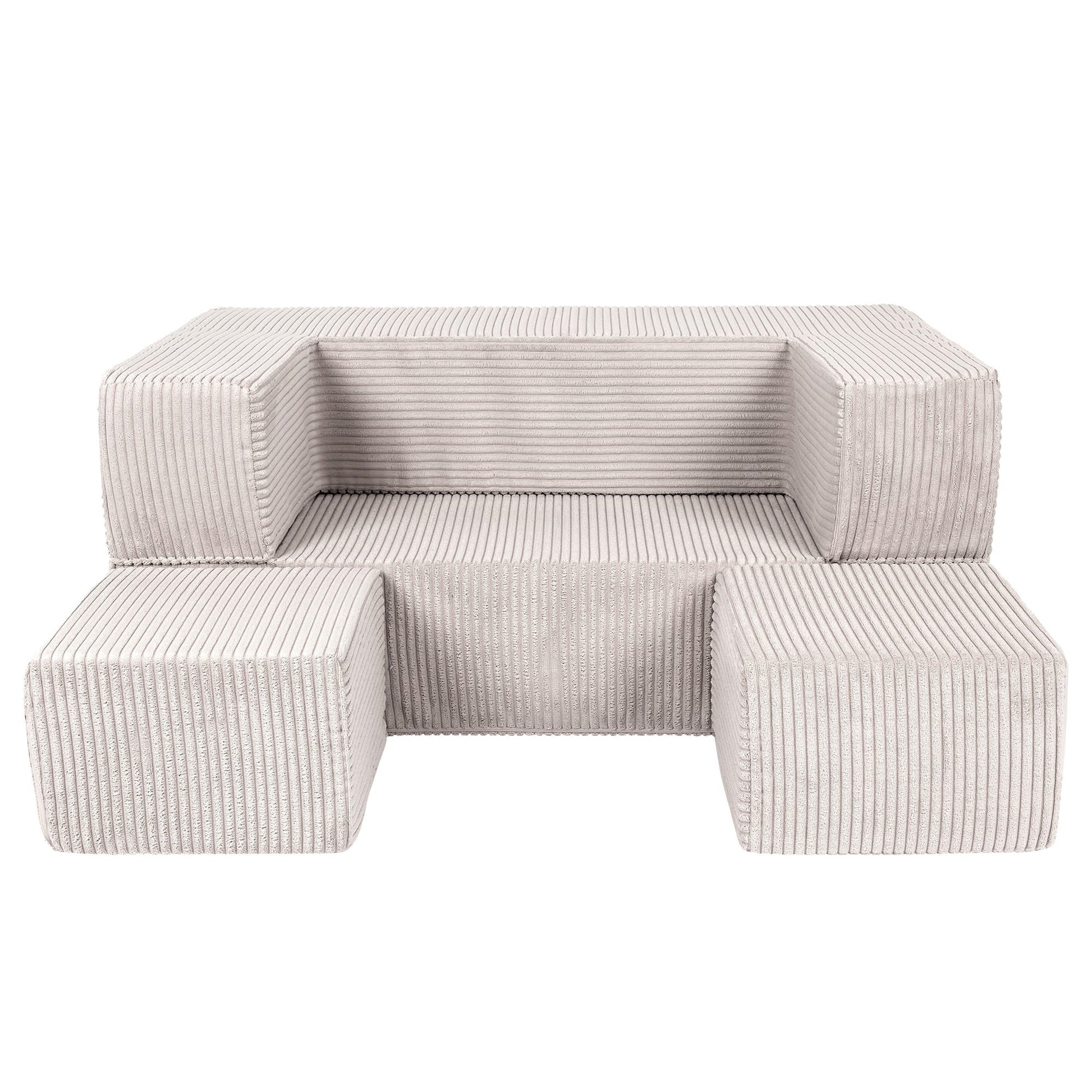 MeowBaby CUBE modulinė sofa-lova – Ekru spalva, vaizdas 5