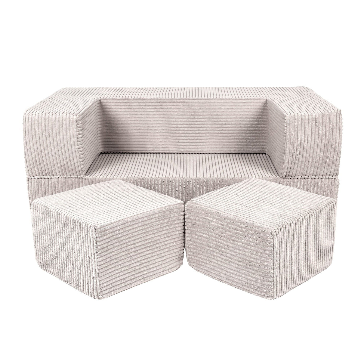 Vaikiška modulinė sofa-lova MeowBaby CUBE, 5 spalvos Modulinės sofos Ekru
