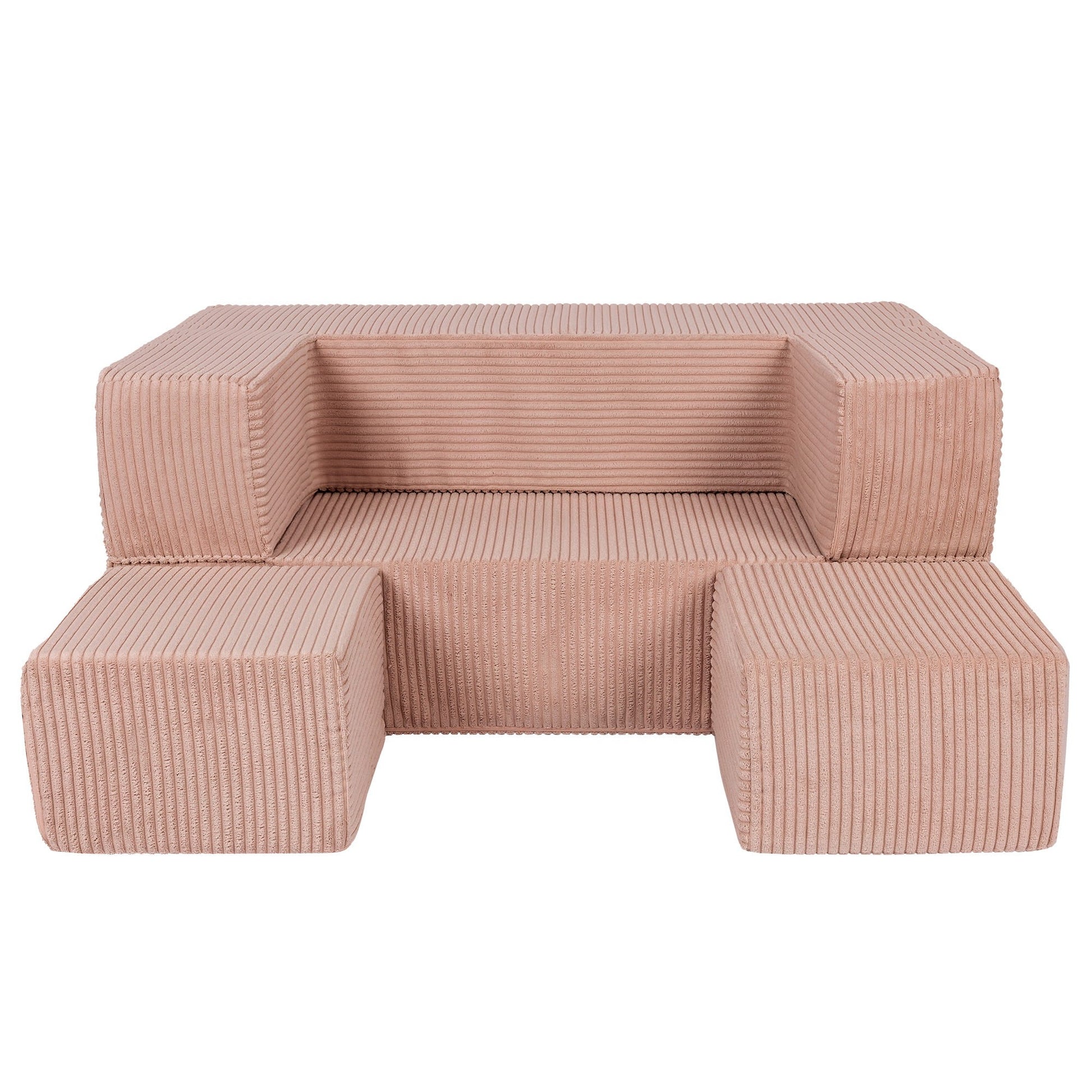 MeowBaby CUBE modulinė sofa-lova – Pudros rožinė spalva, vaizdas 5