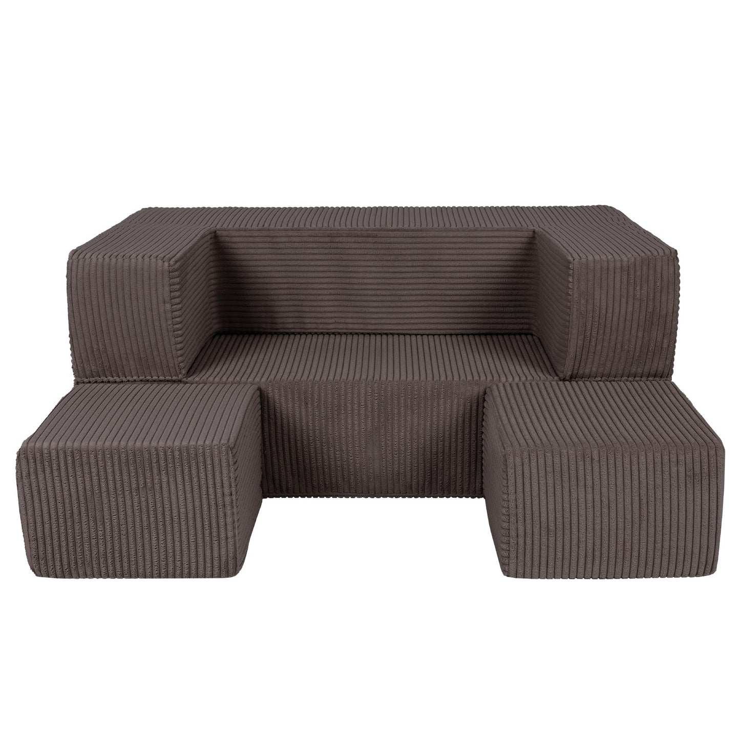 MeowBaby CUBE modulinė sofa-lova – Ruda spalva, vaizdas 5