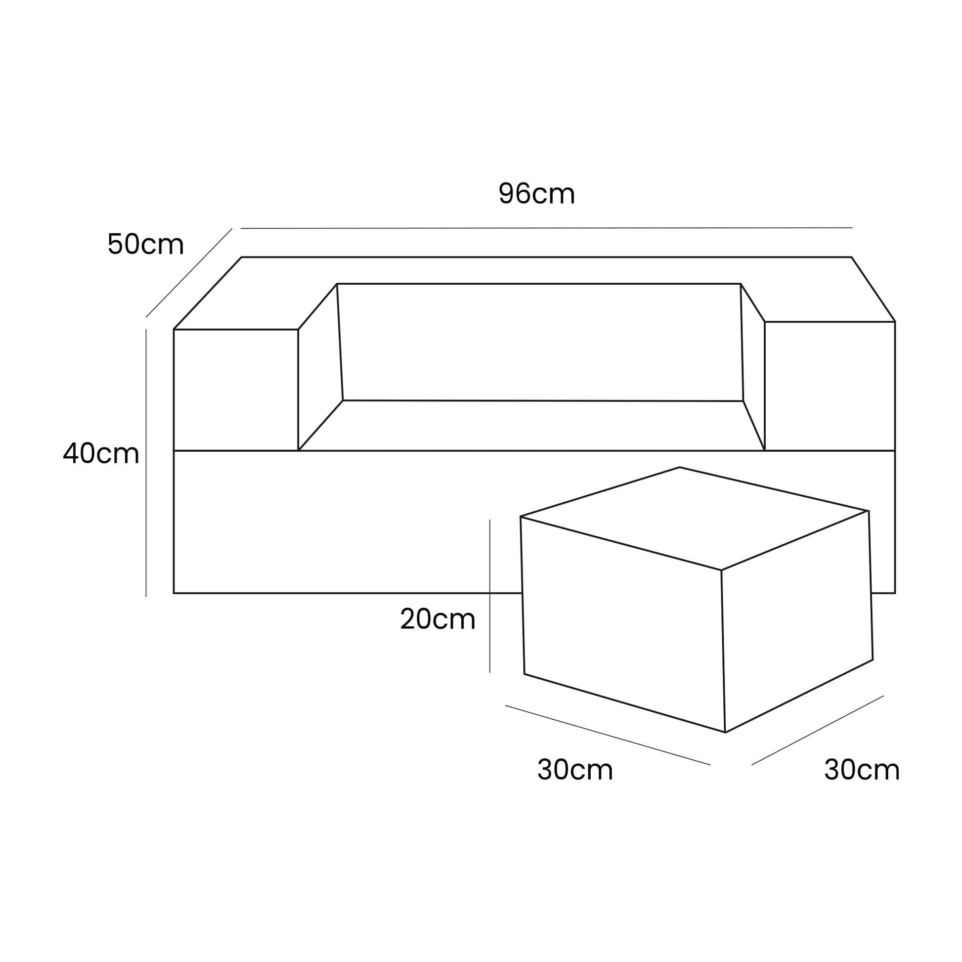 MeowBaby CUBE modulinė sofa-lova – Ruda spalva, vaizdas 7