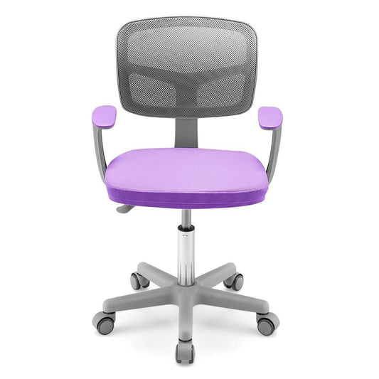 Vaikiška Reguliuojamo Aukščio Sukamoji Kėdė Violetinės Spalvos Rašomojo Stalo Kėdės