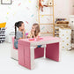 Vaikiška Sofa Su Staliuku Ir Foteliu Funkcija Rožinė Staliukai Kėdutės