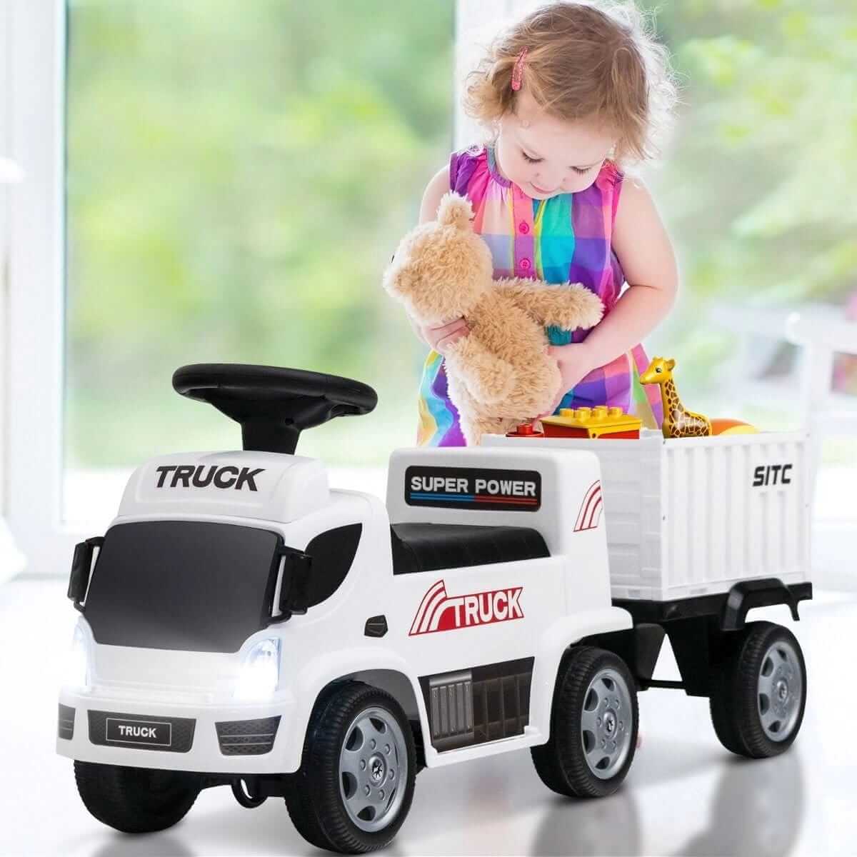 Vaikiška Žaislinė Transporto Priemonė Su Priekaba Žaislai Mašinėlės Ir Trasos