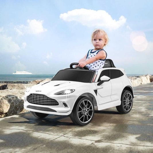 Vaikiškas Elektrinis Automobilis Aston Martin DBX Baltos Spalvos Elektriniai Automobiliai