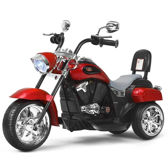Vaikiškas Elektrinis Motociklas "Chopper" 6V 3 km/val 3m+ Raudonas Elektriniai Automobiliai
