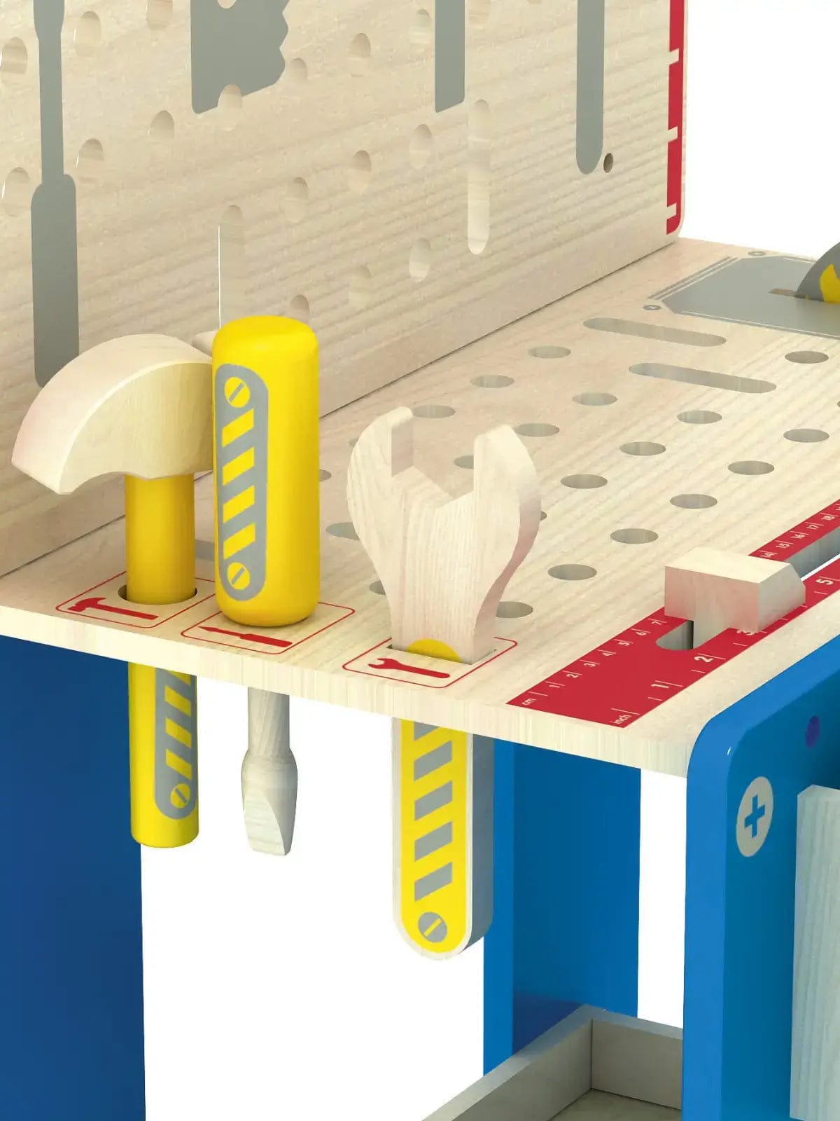 Vaikiškas Įrankių Stalas Medinis Meistro įrankių Stalas 80,5 x 35x 47,5 cm Įrankių stalas