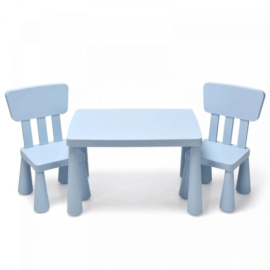 Vaikiškas Komplektas Staliukas ir 2 kėdėmis 76,5 x 54,5 x 49,5 cm, Mėlyna Staliukai Kėdutės