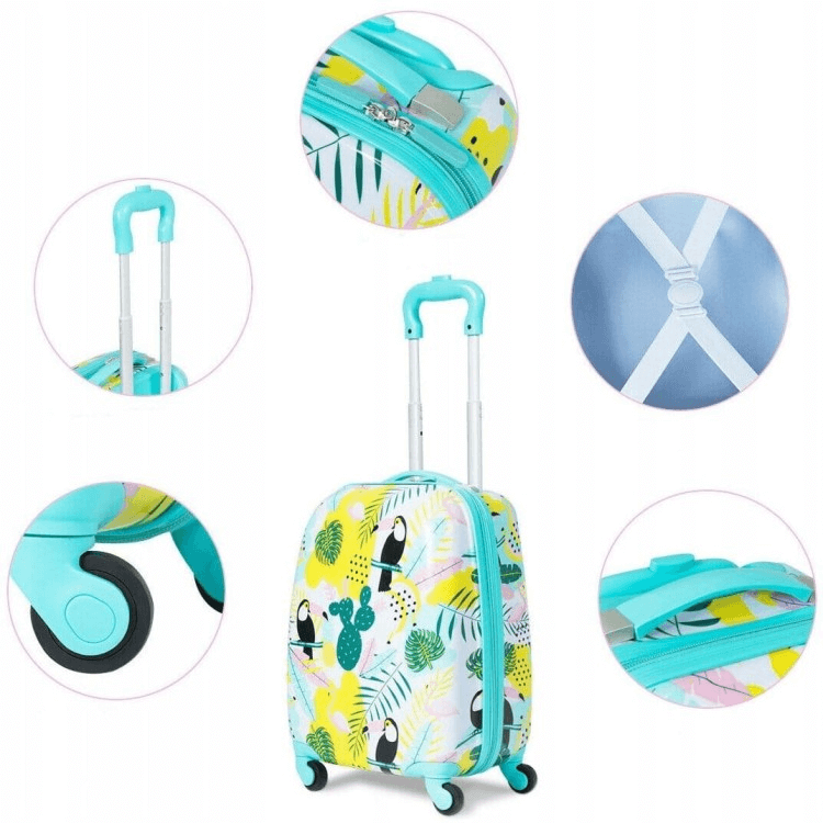 Vaikiškas Lagaminas Su Kuprine Kelioninis Rinkinys, Flamingas Lagaminai Vaikams