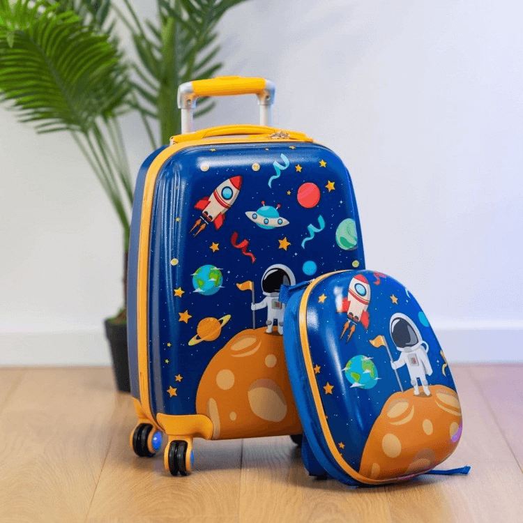 Vaikiškas Lagaminas Su Kuprine Kelioninis Rinkinys, Kosmonautas Lagaminai Vaikams