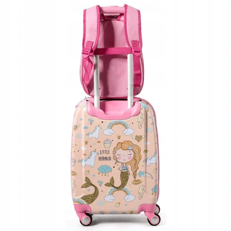 Vaikiškas Lagaminas Su Kuprine Kelioninis Rinkinys, Undinėlė Lagaminai Vaikams