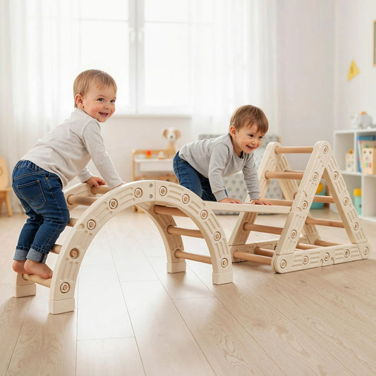 Vaikiškas Montessori Laipynių Rinkinys Su Sienele Sūpynės ir Žaidimų Aikštelės