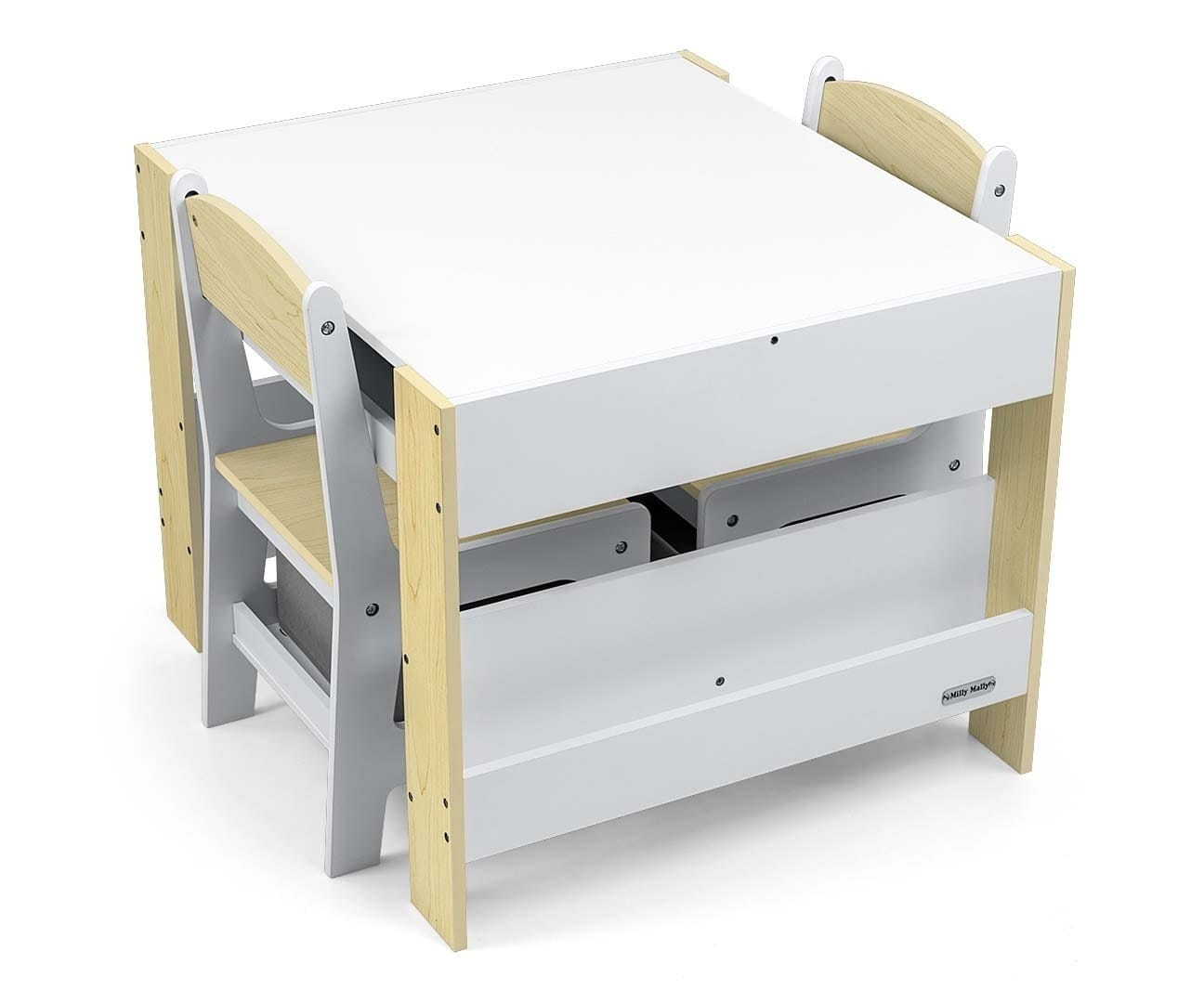 Vaikiškas Stalas SVEN Su Dvipuse Piešimo Lenta Ir Daiktadėžėmis Staliukai Kėdutės