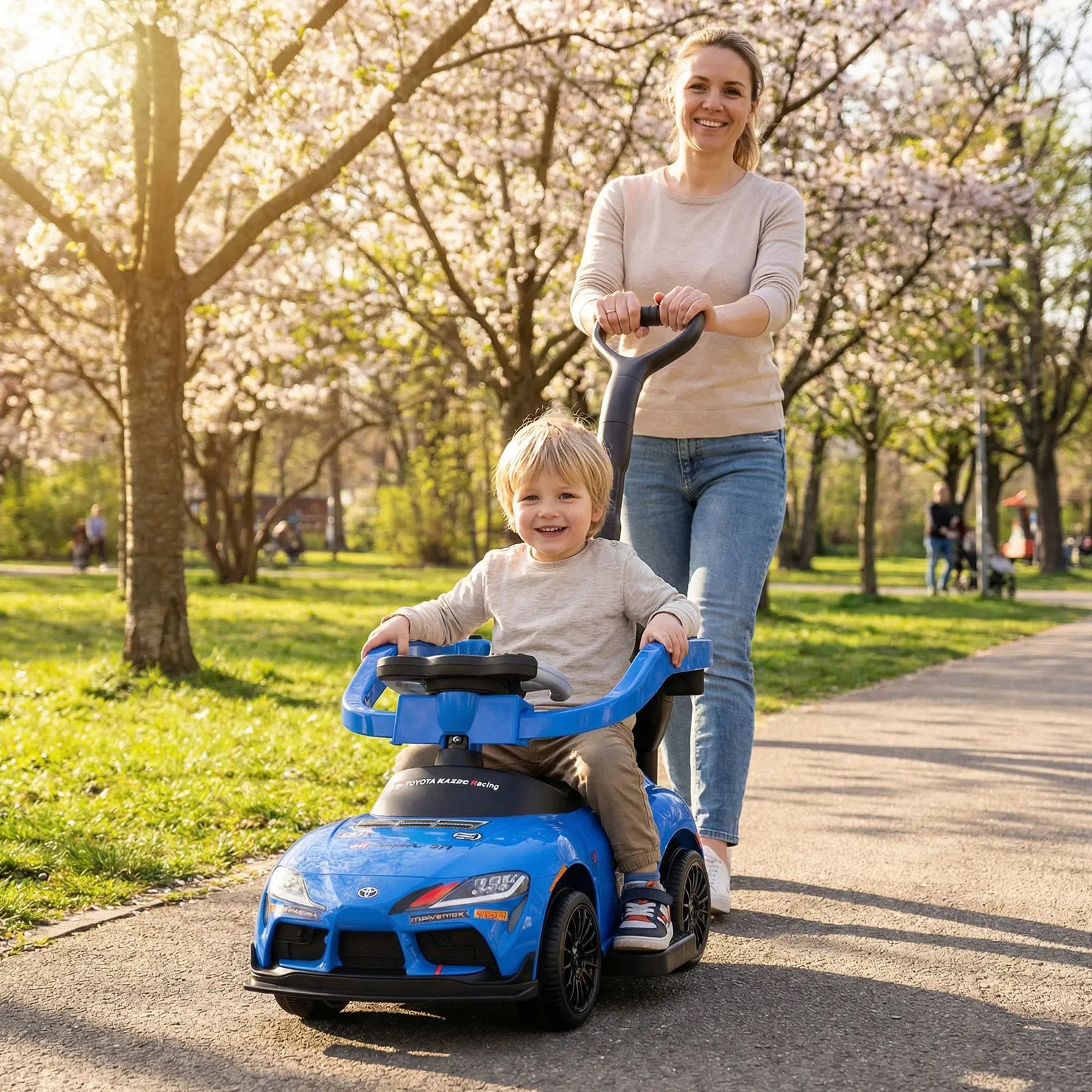 Vaikiškas Toyota Paspiriamas Automobilis 2 Viename Stumiamos Mašinėlės Vaikams