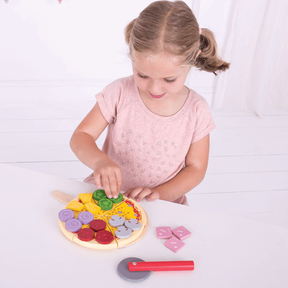 Vaikiškas Žaislinis Medinis Maistas Pjaustoma Pica Žaislinis Maistas
