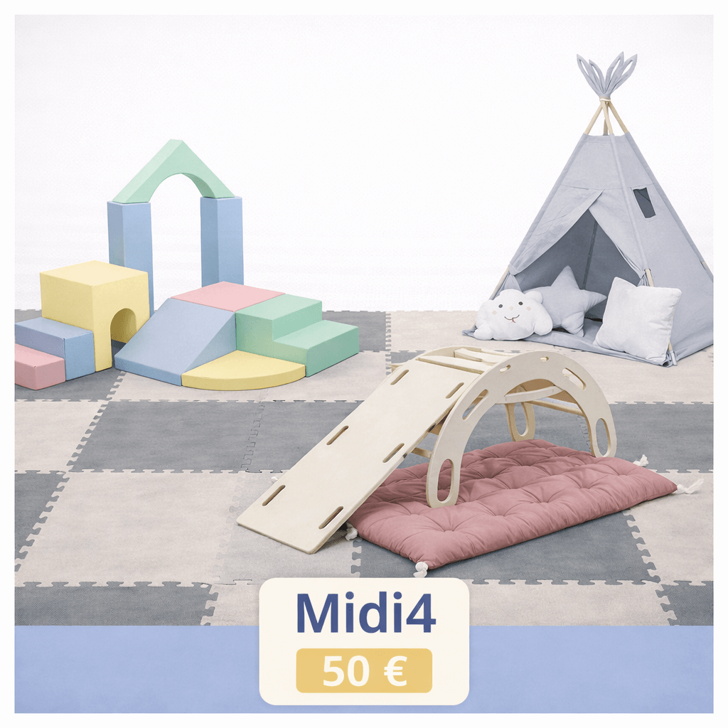 Vaikų Žaidimų Aikštelių Nuoma Klaipėdoje Rinkiniai nuomai Mini Midi4 / Be dviratuko