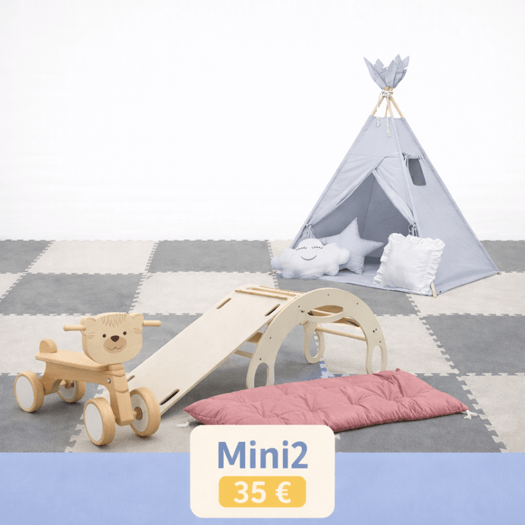 Vaikų Žaidimų Aikštelių Nuoma Klaipėdoje Rinkiniai nuomai Mini Mini2 / Su dviratuku