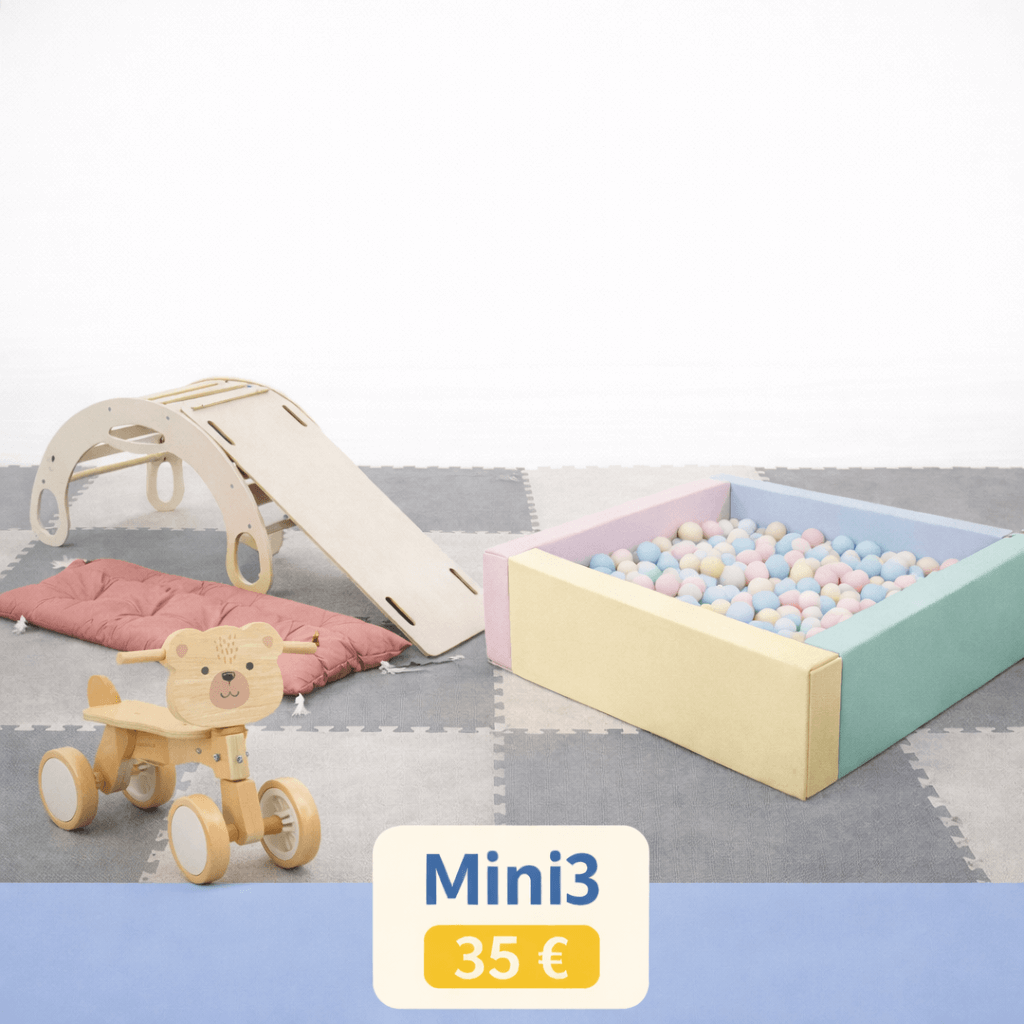 Vaikų Žaidimų Aikštelių Nuoma Klaipėdoje Rinkiniai nuomai Mini Mini3 / Su dviratuku