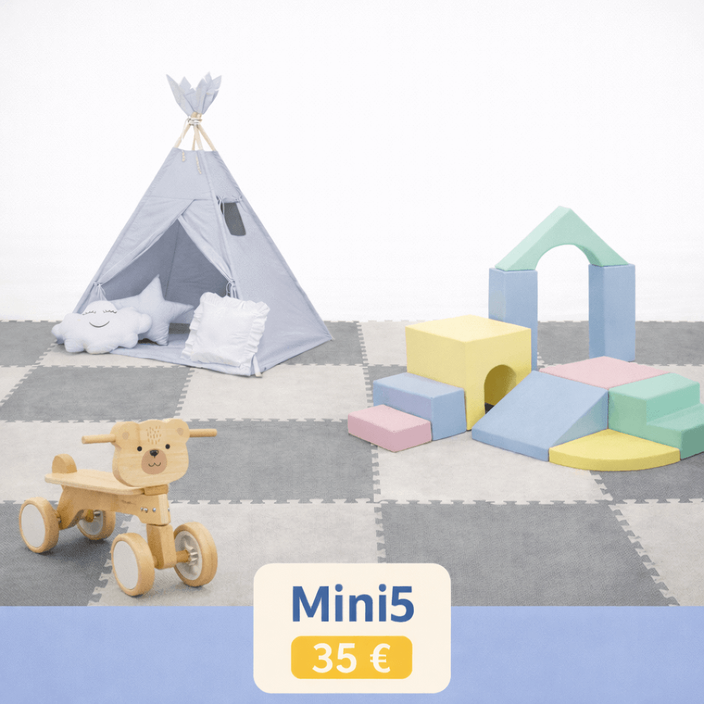 Vaikų Žaidimų Aikštelių Nuoma Klaipėdoje Rinkiniai nuomai Mini Mini5 / Su dviratuku