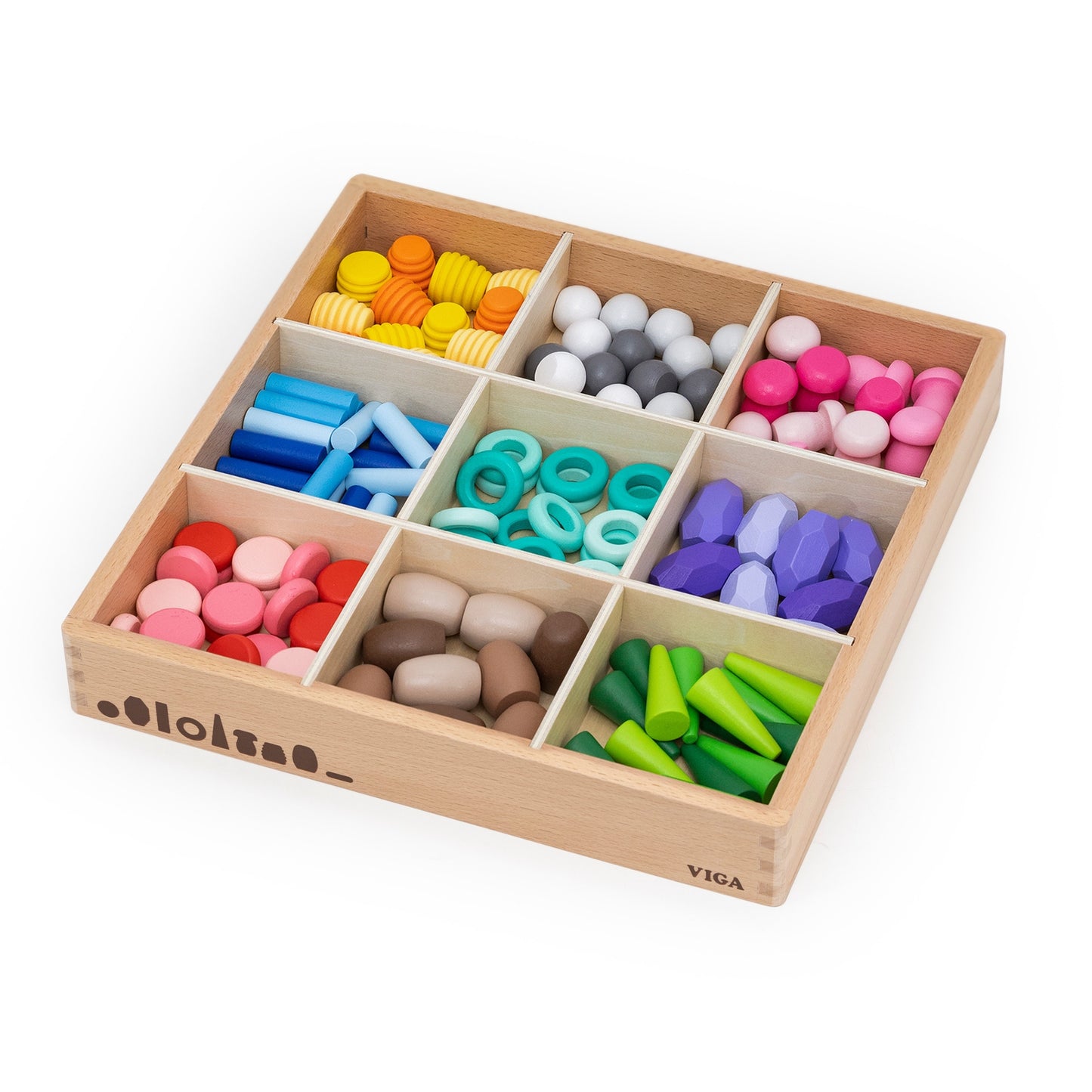 Viga Medinės Montessori Kaladėlės Ir Rūšiuoklė, 141 Dalis – nuotrauka 7