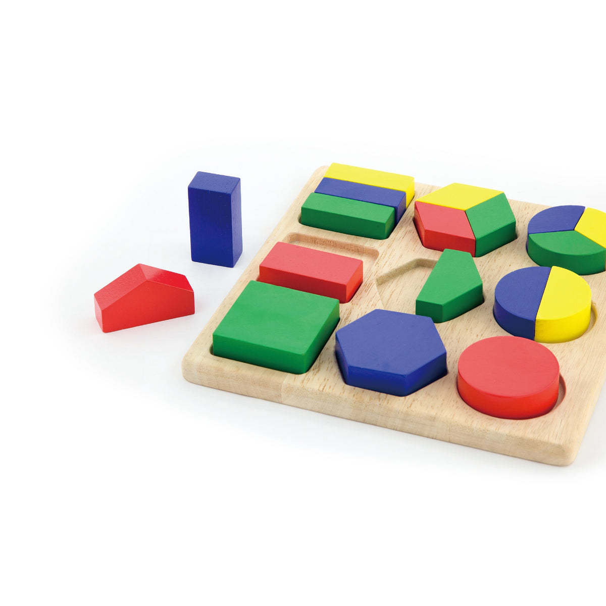 Viga medinė geometrinių figūrų dėlionė, 58573 – nuotrauka 2