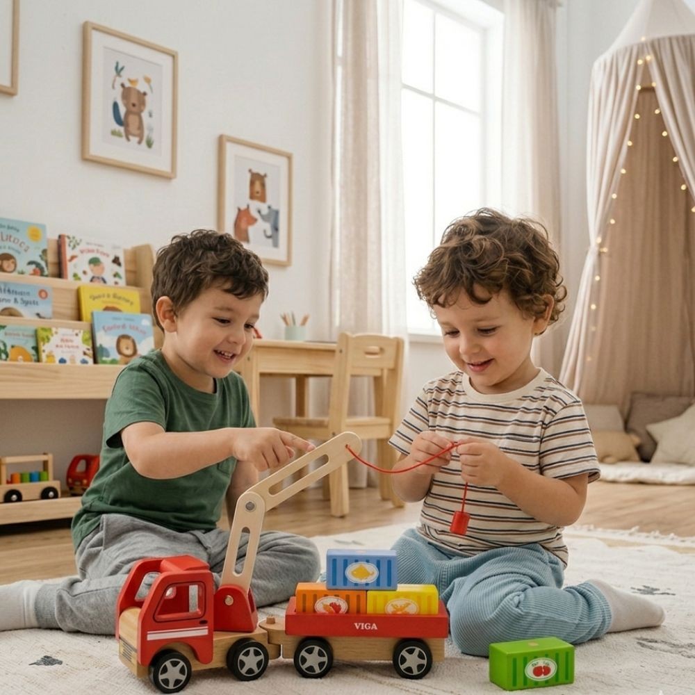 Viga medinis sunkvežimis su kranu ir magnetiniais konteineriais – nuotrauka 3
