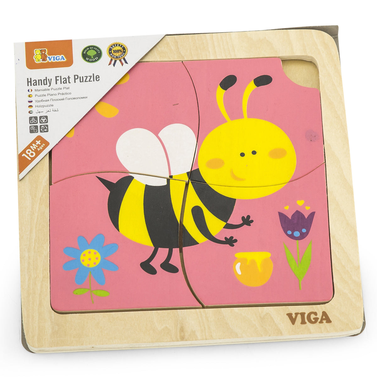 Viga Montessori medinė bitutės dėlionė – vaizdas 6