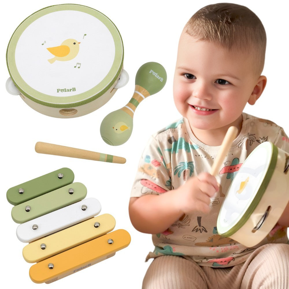 Viga PolarB medinių muzikos instrumentų rinkinys, žalias – nuotrauka 1