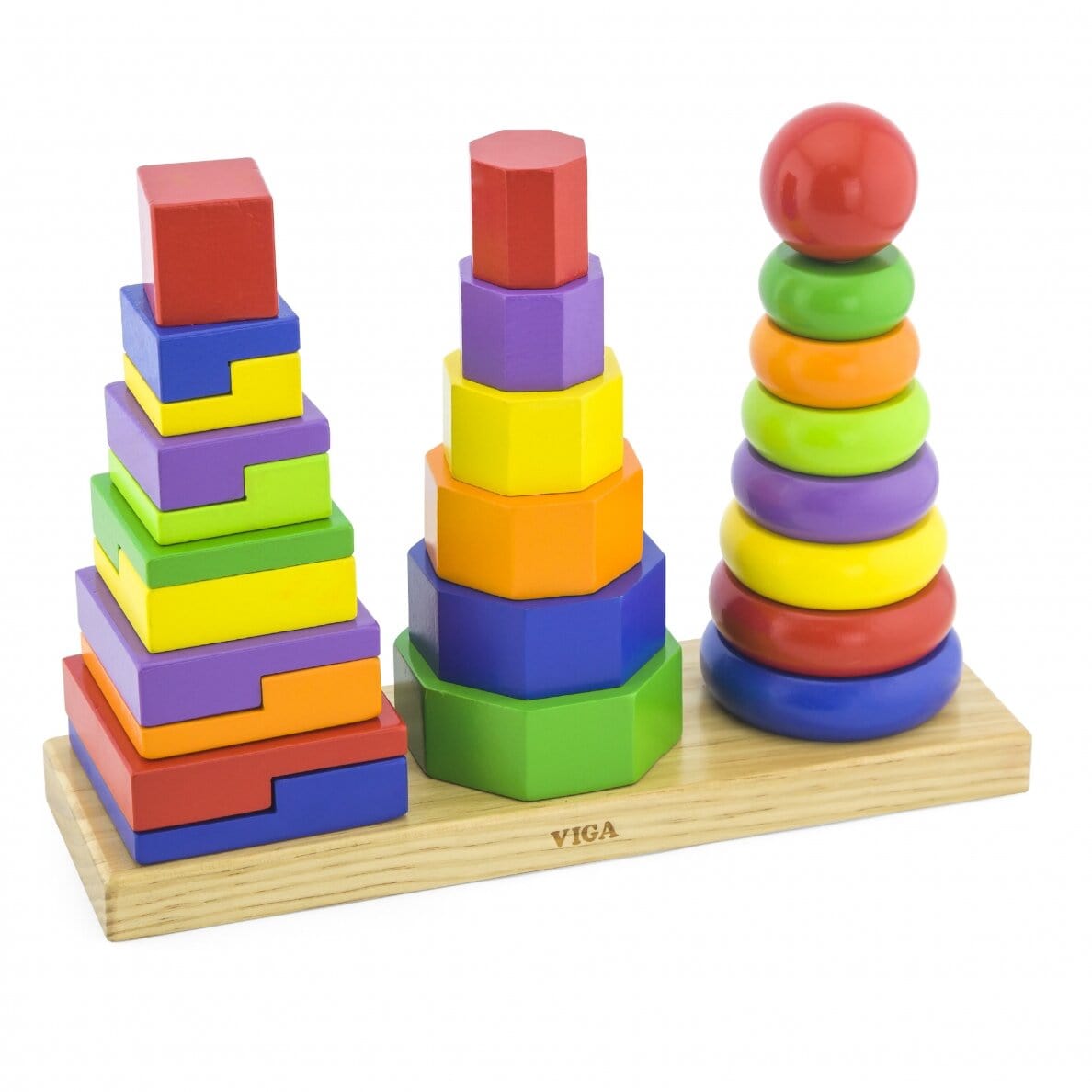 Viga Žaislas Vaikams Medinės Piramidės Rūšiuokliai 24m+ Žaislai Kūdikiams Rūšiuokliai