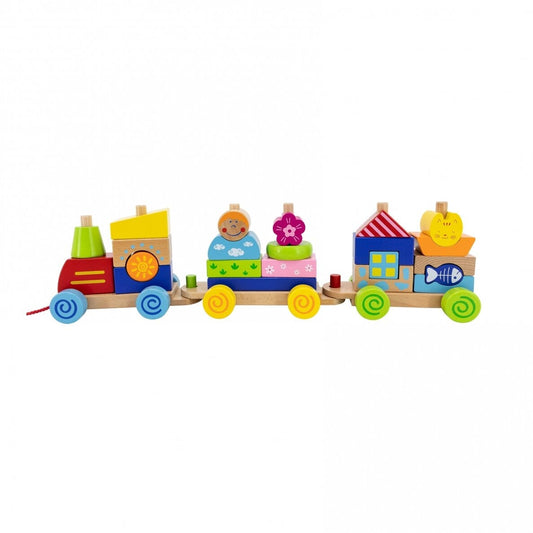 Viga Žaislas Vaikams Medinis Traukiamas Traukinys 18M+ 50089 Žaislai Traukiniai