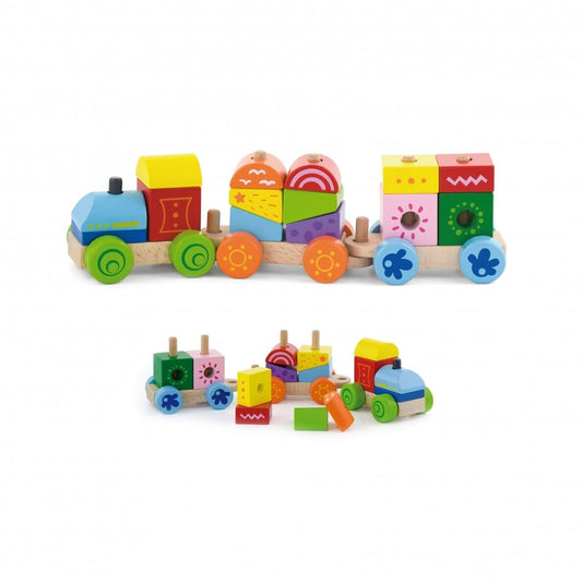 Viga Žaislas Vaikams medinis traukinukas 18M+ 50534 Žaislai Traukiniai