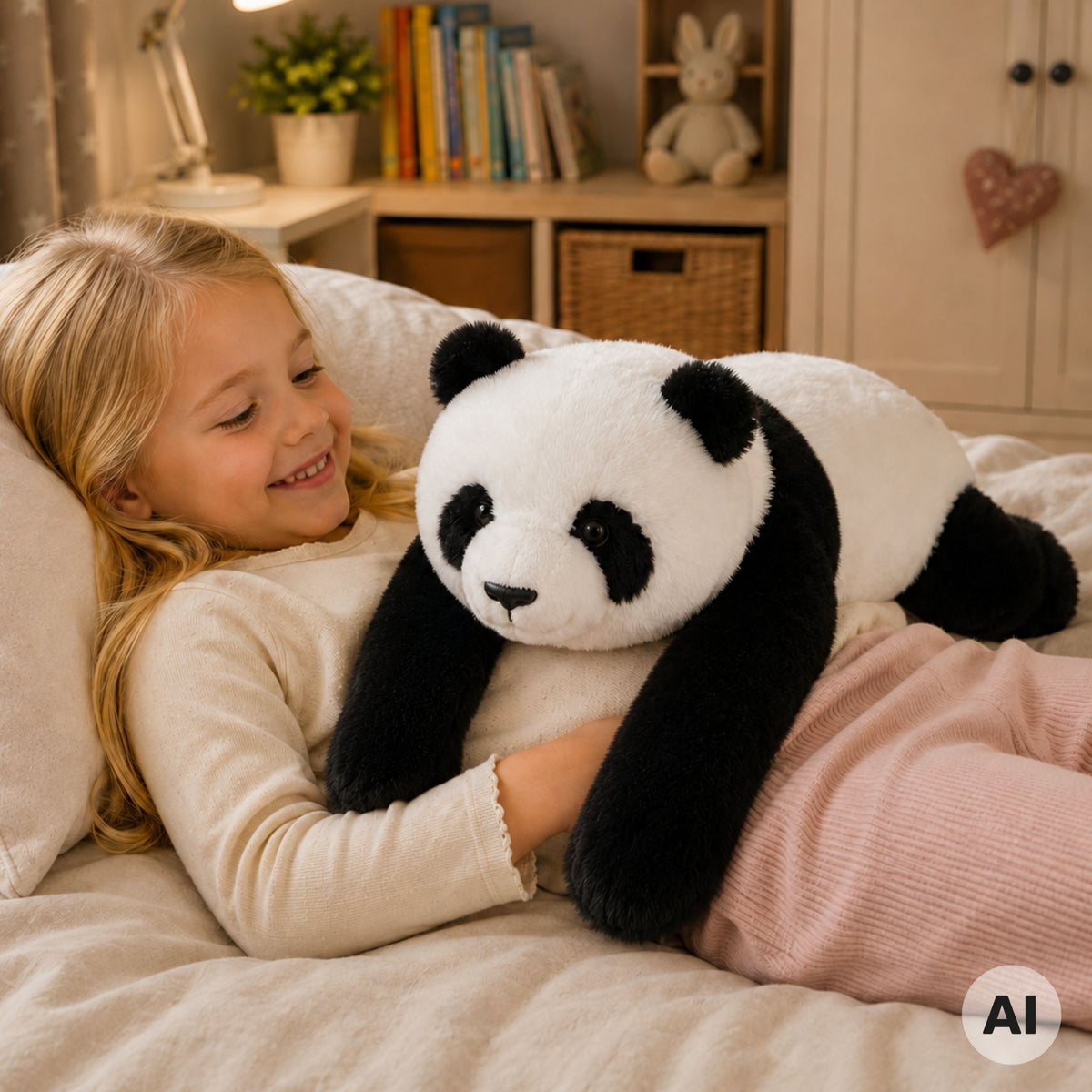 Woopie pliušinis žaislas su svoriu 2,5 kg – panda, naudojimo pavyzdys
