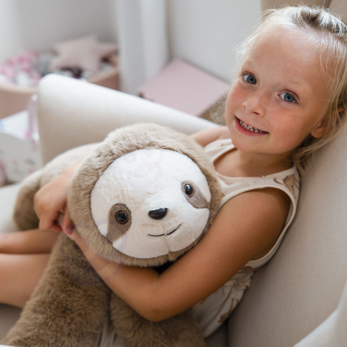 Woopie pliušinis žaislas su svoriu 2,5 kg – tinginis, detalės