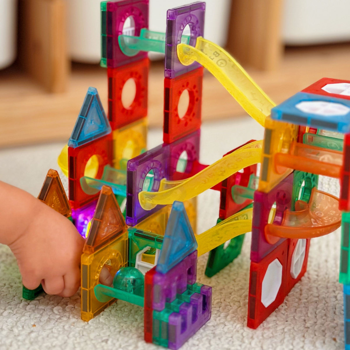 Woopie 3D magnetinė kamuoliukų trasa, 105 dalys – nuotrauka 2