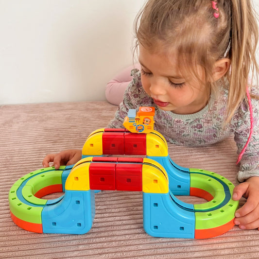 Woopie magnetinė traukinio trasa 58465 – žaidimo pavyzdys