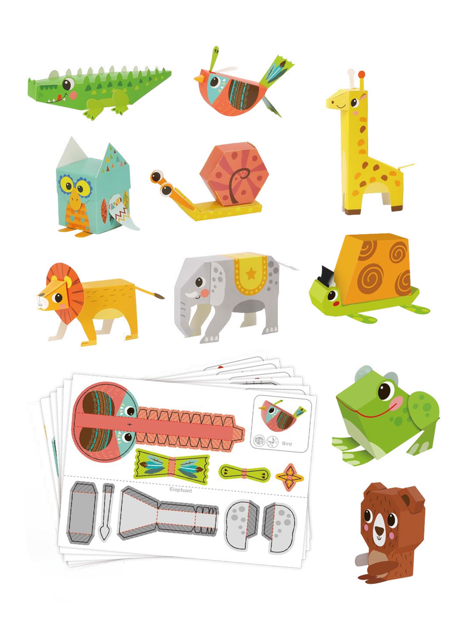 Woopie Art&Fun 3D origami gyvūnų rinkinys – nuotrauka 14