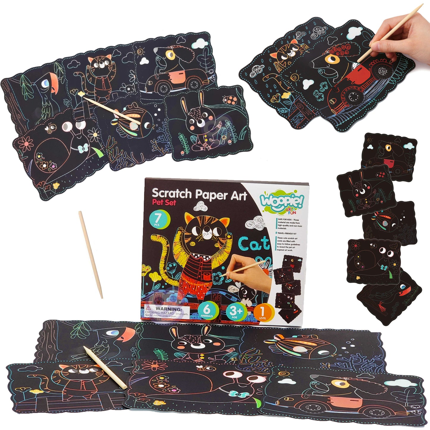Woopie Art&Fun nutrinamų paveikslėlių kūrybinis rinkinys – nuotrauka 1