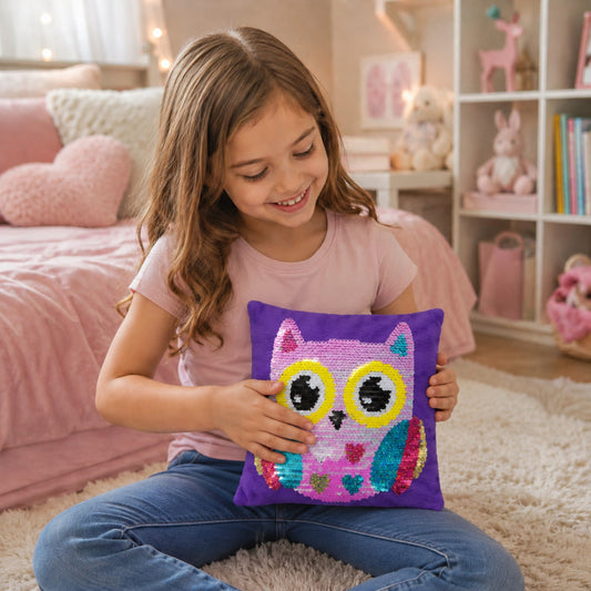 Woopie Art&Fun Pelėdos Pagalvėlės Dekoravimo Rinkinys Kūrybiniai rinkiniai