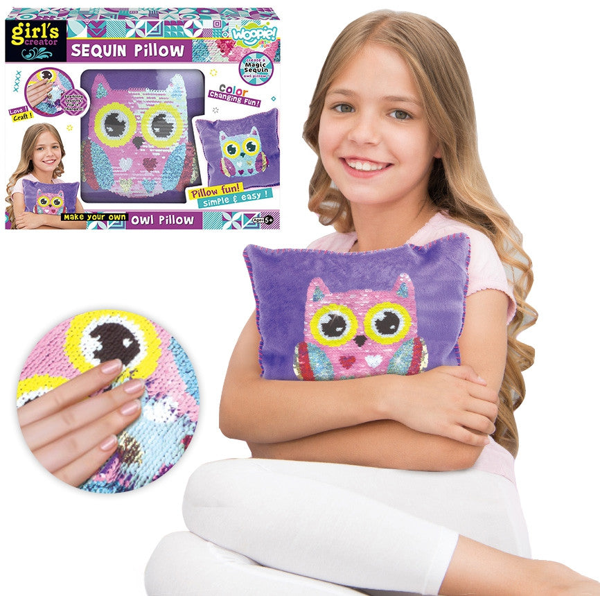 Woopie Art&Fun pelėdos pagalvėlės dekoravimo rinkinys – nuotrauka 1