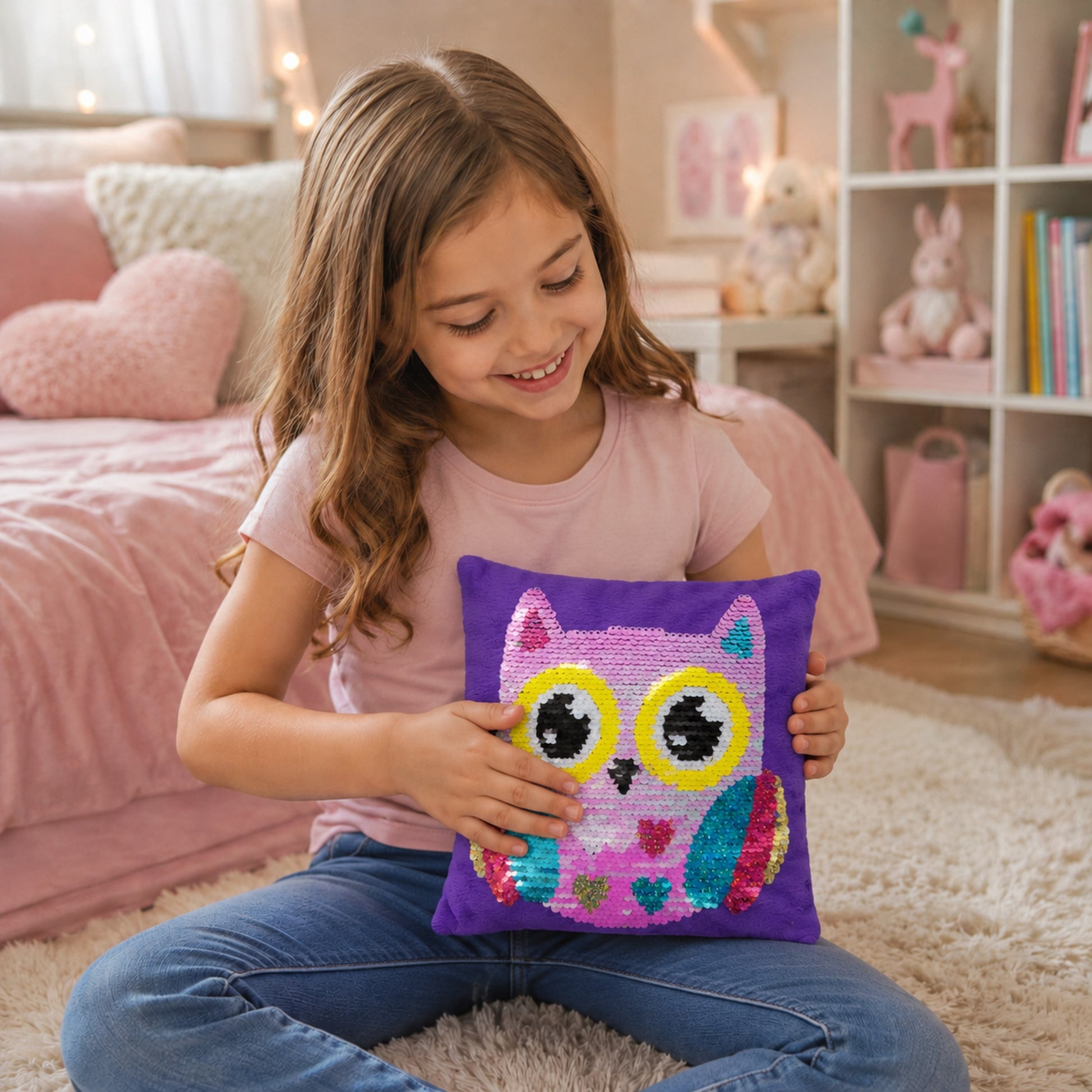 Woopie Art&Fun pelėdos pagalvėlės dekoravimo rinkinys – nuotrauka 2