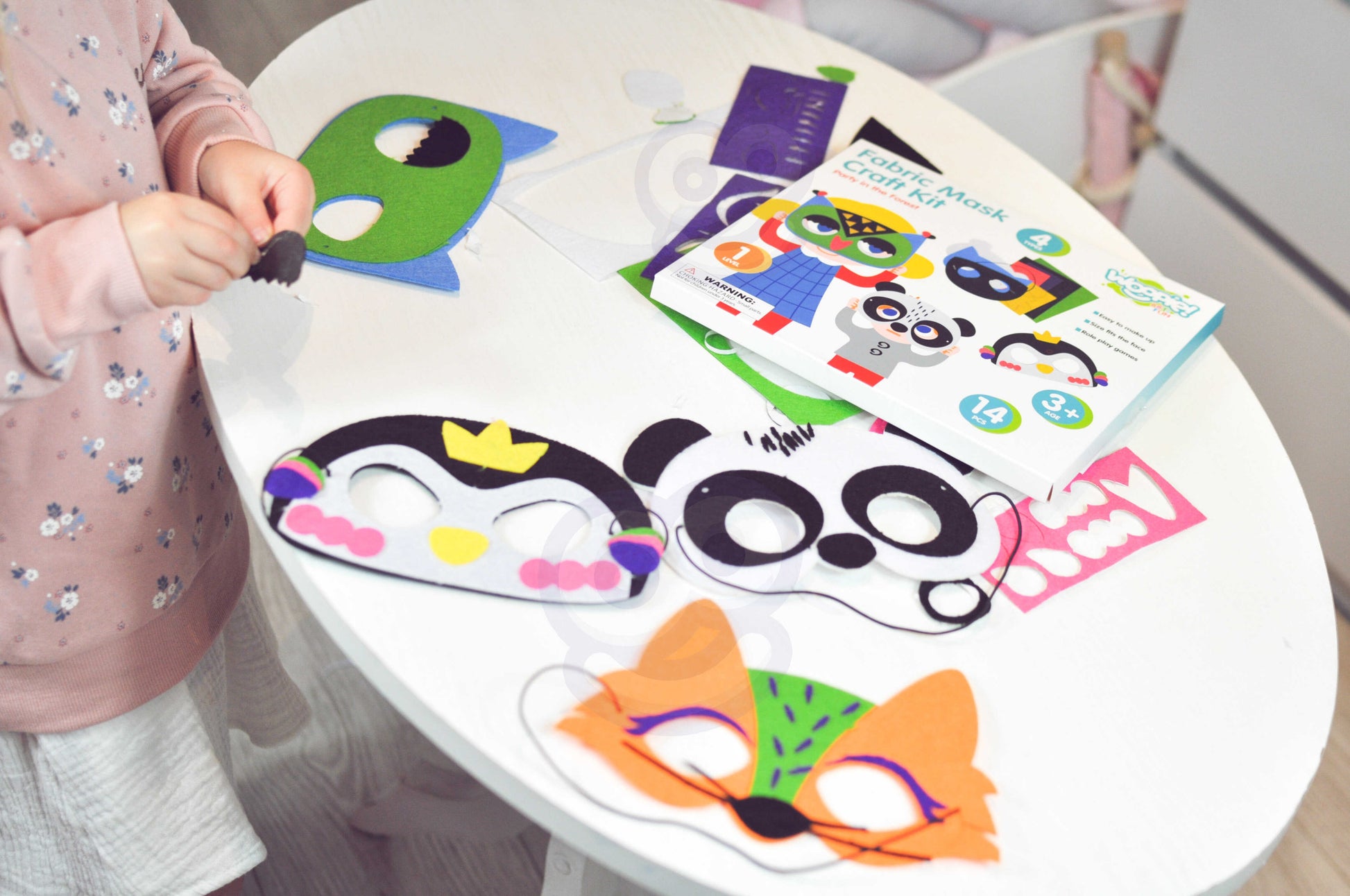 Woopie Art&Fun veltinio kaukių kūrybinis rinkinys – nuotrauka 7