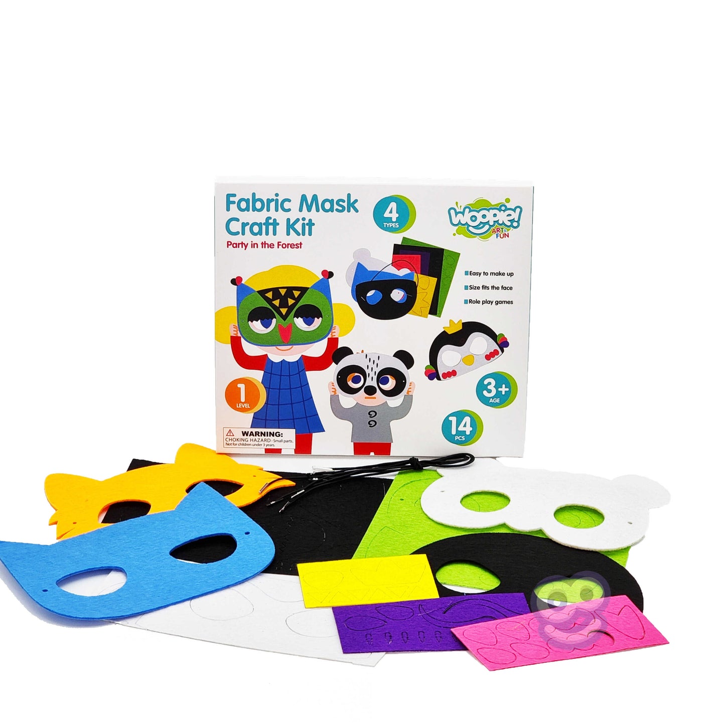 Woopie Art&Fun veltinio kaukių kūrybinis rinkinys – nuotrauka 9