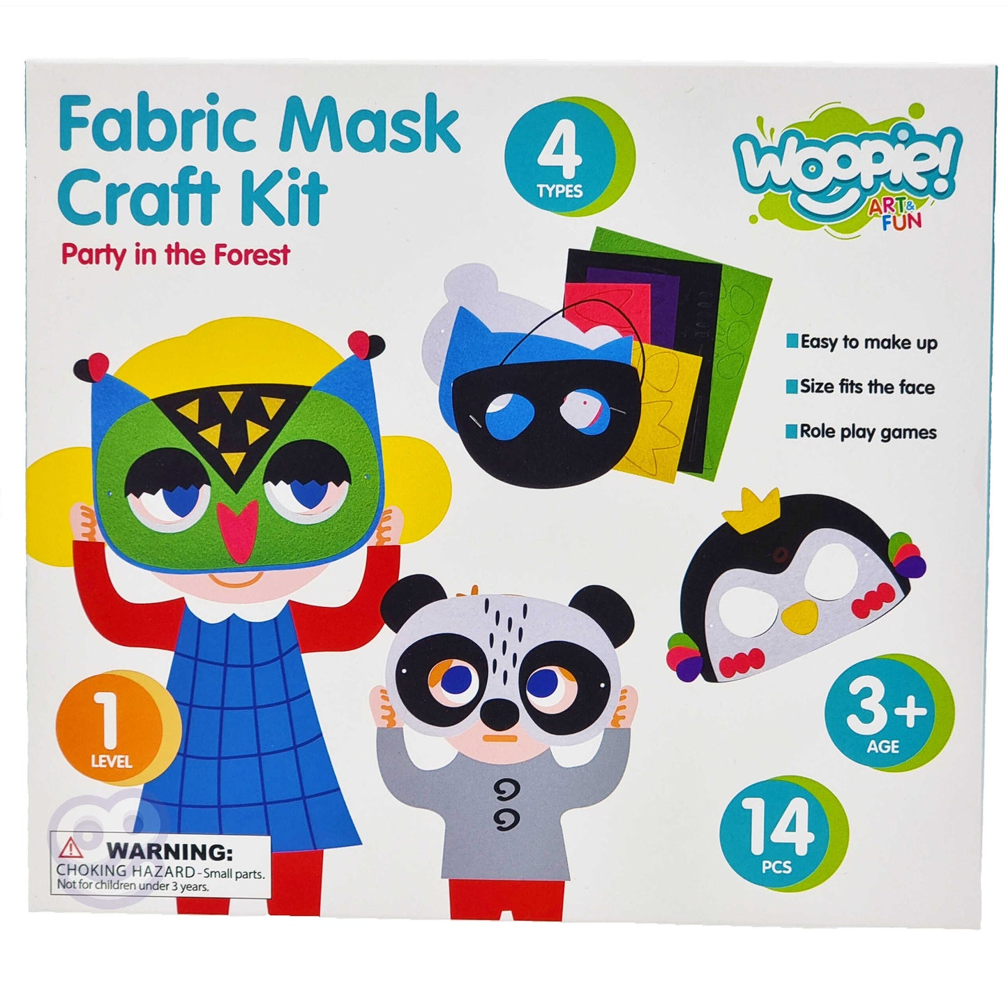 Woopie Art&Fun veltinio kaukių kūrybinis rinkinys – nuotrauka 13