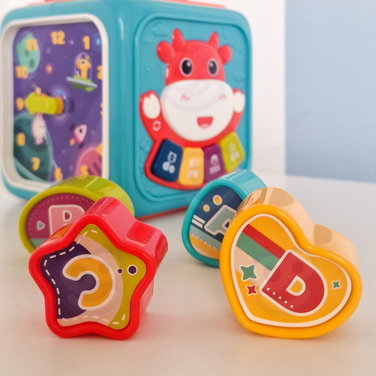 Woopie Baby Interaktyvus Sensorinis Kūdikio Kubas 6in1 – nuotrauka 5