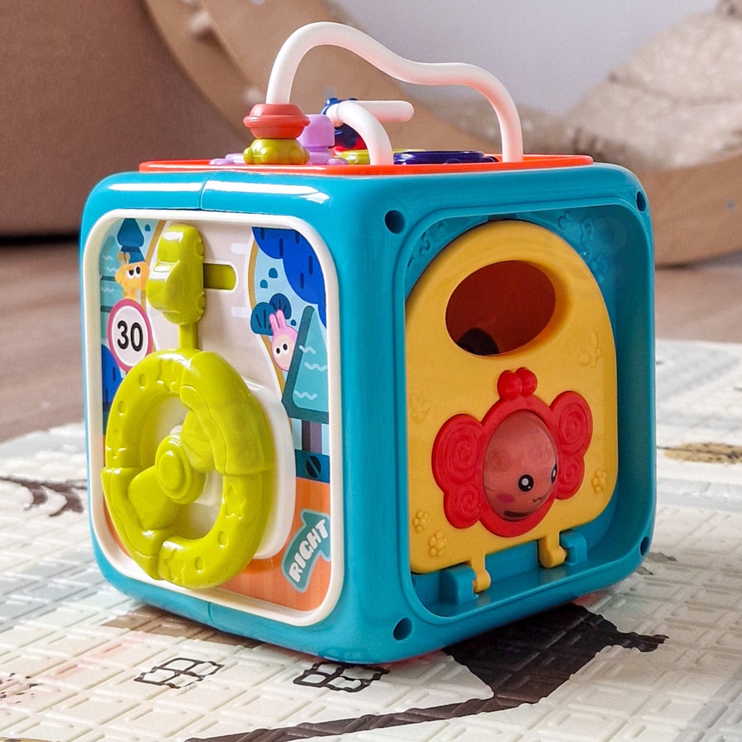 Woopie Baby Interaktyvus Sensorinis Kūdikio Kubas 6in1 – nuotrauka 7
