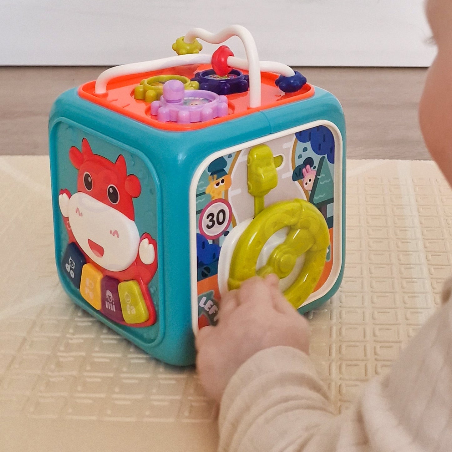 Woopie Baby Interaktyvus Sensorinis Kūdikio Kubas 6in1 – nuotrauka 8